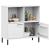 Bibliotecă cu picioare metalice OSLO, alb, 90x35x90,5 cm, lemn GartenMobel Dekor