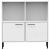 Bibliotecă cu picioare metalice OSLO, alb, 90x35x90,5 cm, lemn GartenMobel Dekor