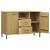 Dulap cu picioare metalice „OSLO” maro 113x40x77 cm lemn GartenMobel Dekor