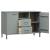 Dulap cu picioare metalice „OSLO” gri 113x40x77 cm lemn GartenMobel Dekor
