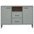 Dulap cu picioare metalice „OSLO” gri 113x40x77 cm lemn GartenMobel Dekor