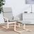 Scaun de relaxare, gri deschis, material textil GartenMobel Dekor
