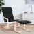 Scaun de relaxare, negru, material textil GartenMobel Dekor