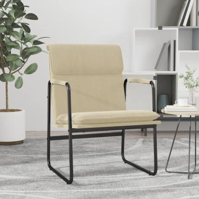 Scaun de relaxare, crem, 55x64x80 cm, material textil GartenMobel Dekor