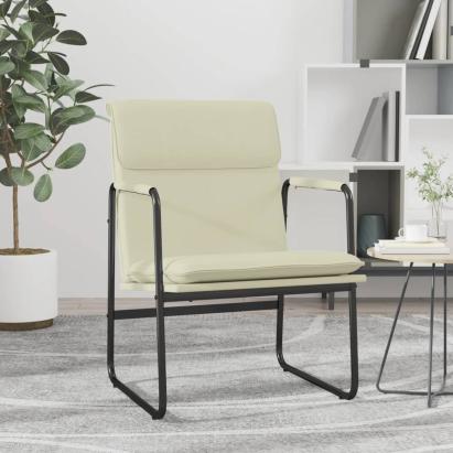 Scaun de relaxare, crem, 55x64x80 cm, piele artificială GartenMobel Dekor
