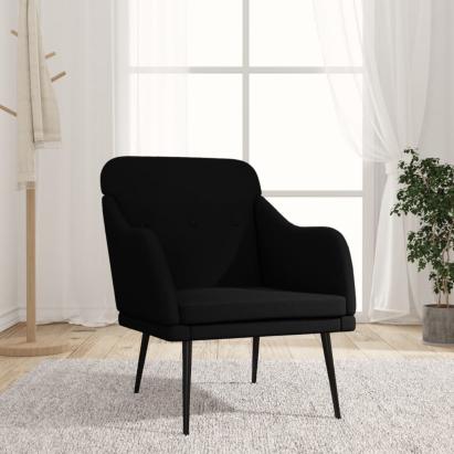 Fotoliu, negru, 63x76x80 cm, textil GartenMobel Dekor