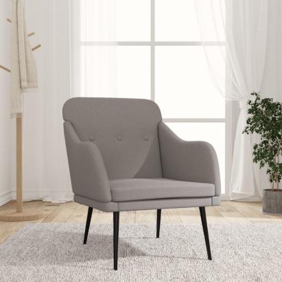 Fotoliu, gri taupe, 63x76x80 cm, textil GartenMobel Dekor