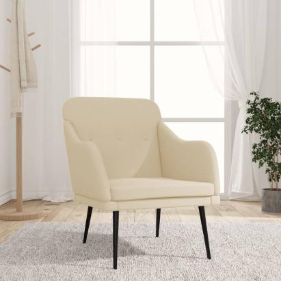 Fotoliu, crem, 63x76x80 cm, textil GartenMobel Dekor