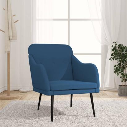 Fotoliu, albastru, 63x76x80 cm, textil GartenMobel Dekor