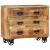 Dulap cu 3 sertare, 80x30x65 cm, lemn masiv de mango brut GartenMobel Dekor