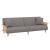 Canapea extensibilă cu cotiere, gri taupe, textil GartenMobel Dekor