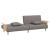 Canapea extensibilă cu cotiere, gri taupe, textil GartenMobel Dekor