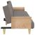 Canapea extensibilă cu cotiere, gri taupe, textil GartenMobel Dekor