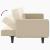 Canapea extensibilă, cu perne, crem, material textil GartenMobel Dekor
