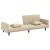 Canapea extensibilă, cu perne, crem, material textil GartenMobel Dekor