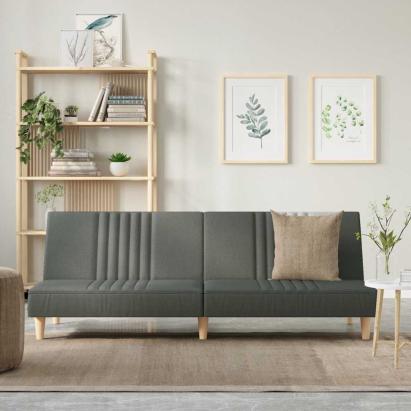 Canapea extensibilă, gri închis, material textil GartenMobel Dekor