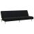 Canapea extensibilă, negru, material textil GartenMobel Dekor