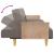 Canapea extensibilă cu cotiere, gri taupe, textil GartenMobel Dekor
