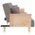 Canapea extensibilă cu cotiere, gri taupe, textil GartenMobel Dekor