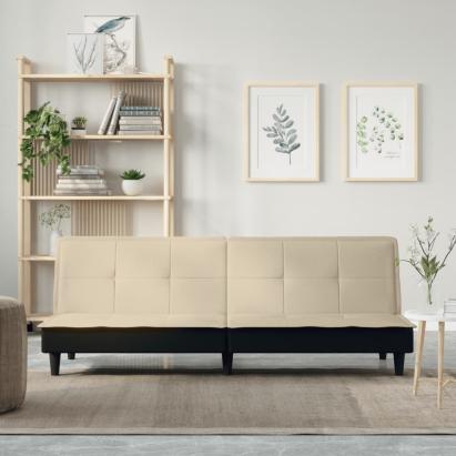Canapea extensibilă, crem, material textil GartenMobel Dekor