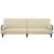 Canapea extensibilă cu cotiere, crem, material textil GartenMobel Dekor