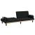 Canapea extensibilă cu cotiere, negru, textil GartenMobel Dekor