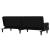Canapea extensibilă cu cotiere, negru, textil GartenMobel Dekor