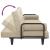 Canapea extensibilă cu cotiere, crem, material textil GartenMobel Dekor