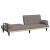 Canapea extensibilă cu cotiere, gri taupe, textil GartenMobel Dekor