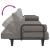 Canapea extensibilă cu cotiere, gri taupe, textil GartenMobel Dekor
