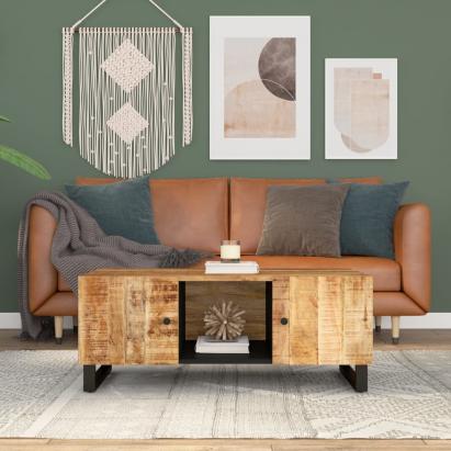 Măsuță de cafea, 100x54x40 cm, lemn masiv mango/lemn prelucrat GartenMobel Dekor
