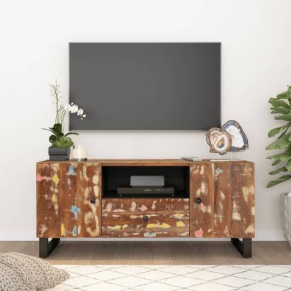 Dulap TV, 105x33,5x46 cm, lemn masiv reciclat&lemn prelucrat GartenMobel Dekor