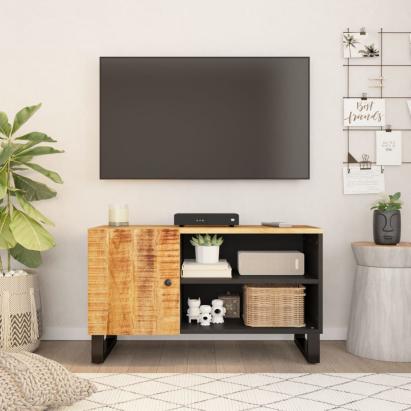 Dulap TV 80x33x46 cm, lemn masiv de mango și lemn prelucrat GartenMobel Dekor