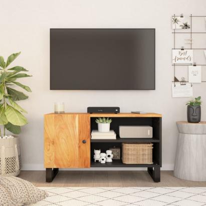 Dulap TV, 80x33x46 cm, lemn masiv de acacia&lemn prelucrat GartenMobel Dekor