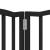 Poartă câini pliabilă cu ușă 6 panouri negru, 300 cm, lemn plop GartenMobel Dekor
