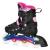 Role Reglabile 4in1 Nils Extreme LED NH10905-Roz curcubeu