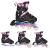 Role Reglabile 4in1 Nils Extreme LED NH10905-Roz curcubeu
