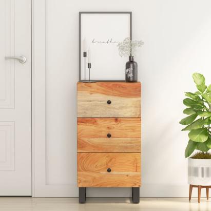 Servantă cu 3 sertare, 40x33,5x75 cm, lemn masiv de acacia GartenMobel Dekor