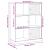 Bibliotecă VIGO, alb, 90x35x114,5 cm, lemn masiv de pin GartenMobel Dekor