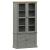 Vitrină de sticlă VIGO, gri, 85x35x170 cm, lemn masiv de pin GartenMobel Dekor