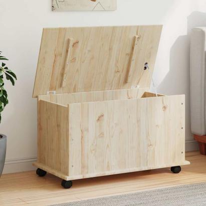 Cufăr de depozitare cu roți „ALTA” 73x39,5x43 cm lemn masiv pin GartenMobel Dekor
