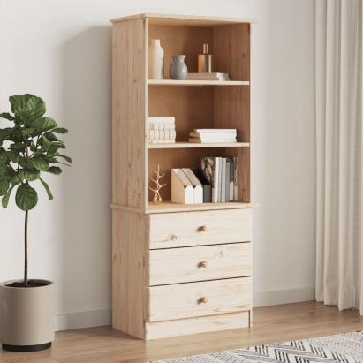 Bibliotecă cu sertare „ALTA”, 60x35x142 cm, lemn masiv de pin GartenMobel Dekor