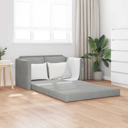 Canapea extensibilă de podea 2 în 1, gri, 122x204x55 cm catifea GartenMobel Dekor