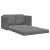 Canapea extensibilă de podea 2 în 1, gri închis, 122x204x55 cm GartenMobel Dekor