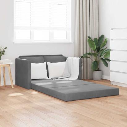 Canapea extensibilă de podea 2 în 1, gri închis, 122x204x55 cm GartenMobel Dekor