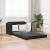 Canapea extensibilă 2 în 1, negru, 122x204x55 cm catifea GartenMobel Dekor