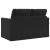 Canapea extensibilă 2 în 1, negru, 122x204x55 cm catifea GartenMobel Dekor