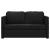 Canapea extensibilă 2 în 1, negru, 122x204x55 cm catifea GartenMobel Dekor