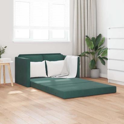 Canapea extensibilă de podea 2 în 1, verde închis, 122x204x55cm GartenMobel Dekor