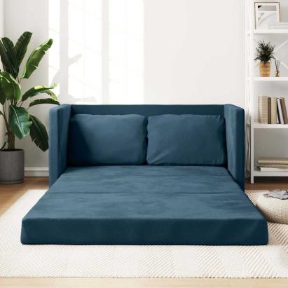 Canapea extensibilă de podea 2 în 1, albastru, 122x204x55 cm GartenMobel Dekor